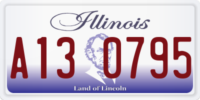 IL license plate A130795