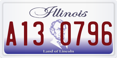 IL license plate A130796