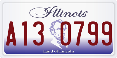 IL license plate A130799