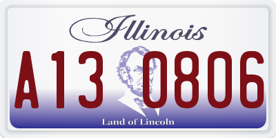 IL license plate A130806