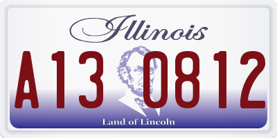 IL license plate A130812