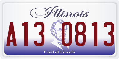 IL license plate A130813
