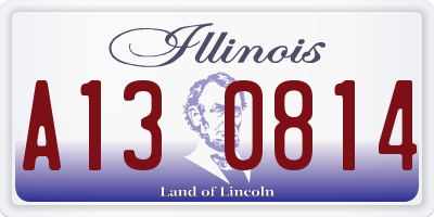 IL license plate A130814
