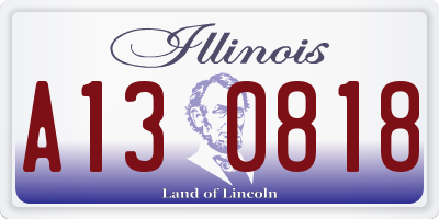 IL license plate A130818