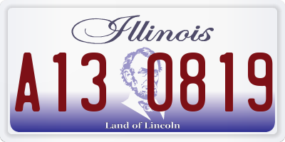 IL license plate A130819