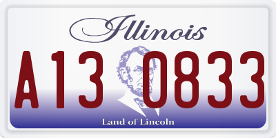 IL license plate A130833