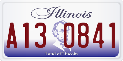 IL license plate A130841