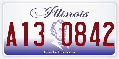 IL license plate A130842