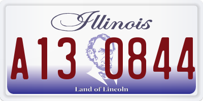 IL license plate A130844