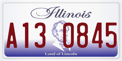 IL license plate A130845