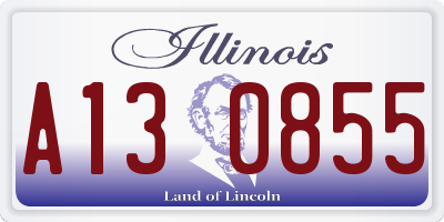 IL license plate A130855
