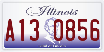 IL license plate A130856