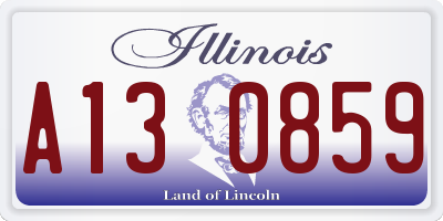 IL license plate A130859