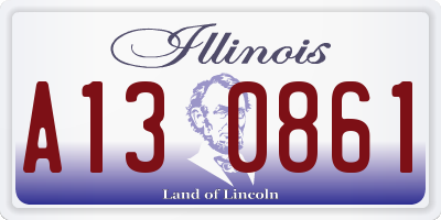 IL license plate A130861
