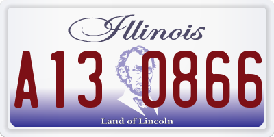 IL license plate A130866