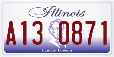 IL license plate A130871