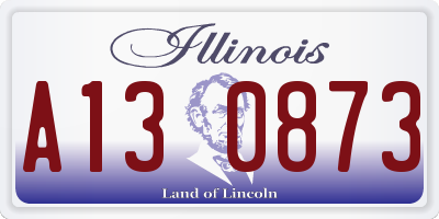 IL license plate A130873
