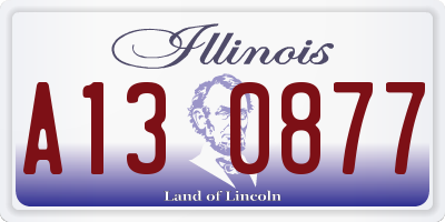IL license plate A130877