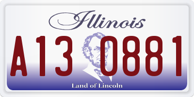 IL license plate A130881