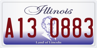 IL license plate A130883
