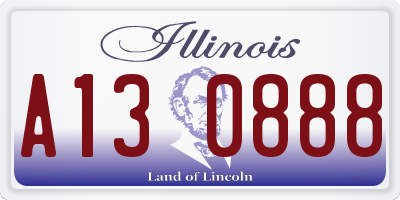IL license plate A130888