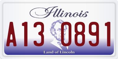 IL license plate A130891