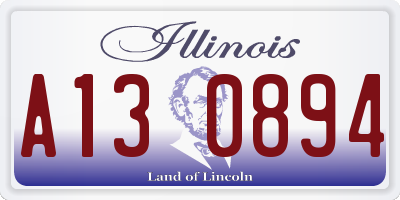 IL license plate A130894