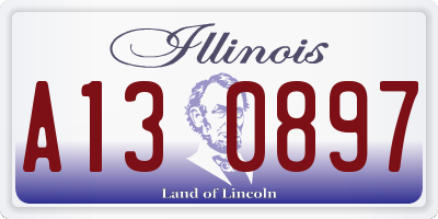 IL license plate A130897
