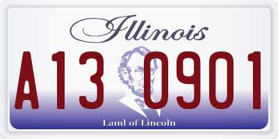 IL license plate A130901