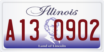 IL license plate A130902