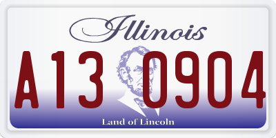 IL license plate A130904