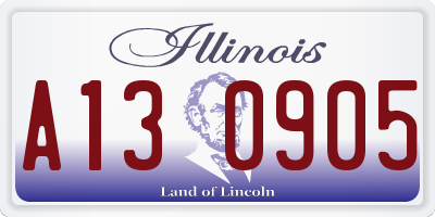 IL license plate A130905