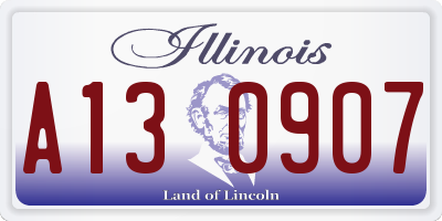 IL license plate A130907