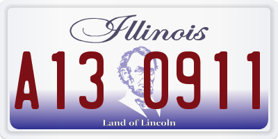 IL license plate A130911