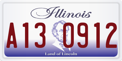 IL license plate A130912