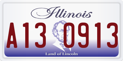IL license plate A130913