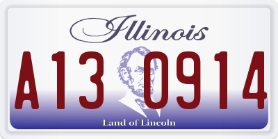 IL license plate A130914