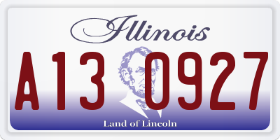 IL license plate A130927