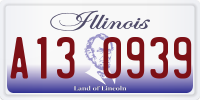 IL license plate A130939