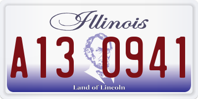 IL license plate A130941