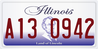 IL license plate A130942