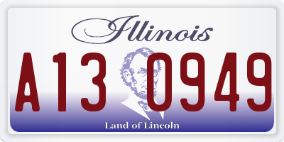 IL license plate A130949
