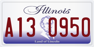 IL license plate A130950