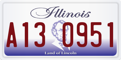 IL license plate A130951
