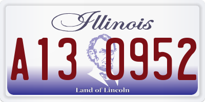 IL license plate A130952