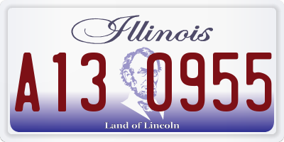 IL license plate A130955