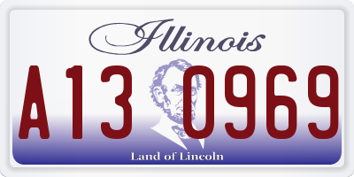 IL license plate A130969