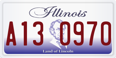 IL license plate A130970