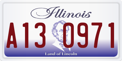 IL license plate A130971