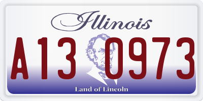 IL license plate A130973